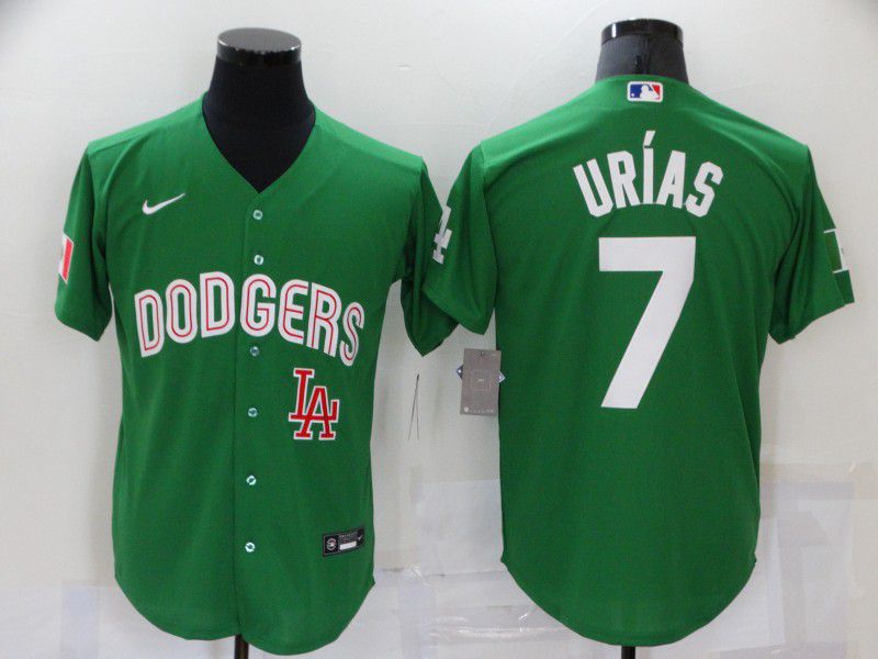 Men Los Angeles Dodgers #7 Urias Green Game Nike 2021 MLB Jersey